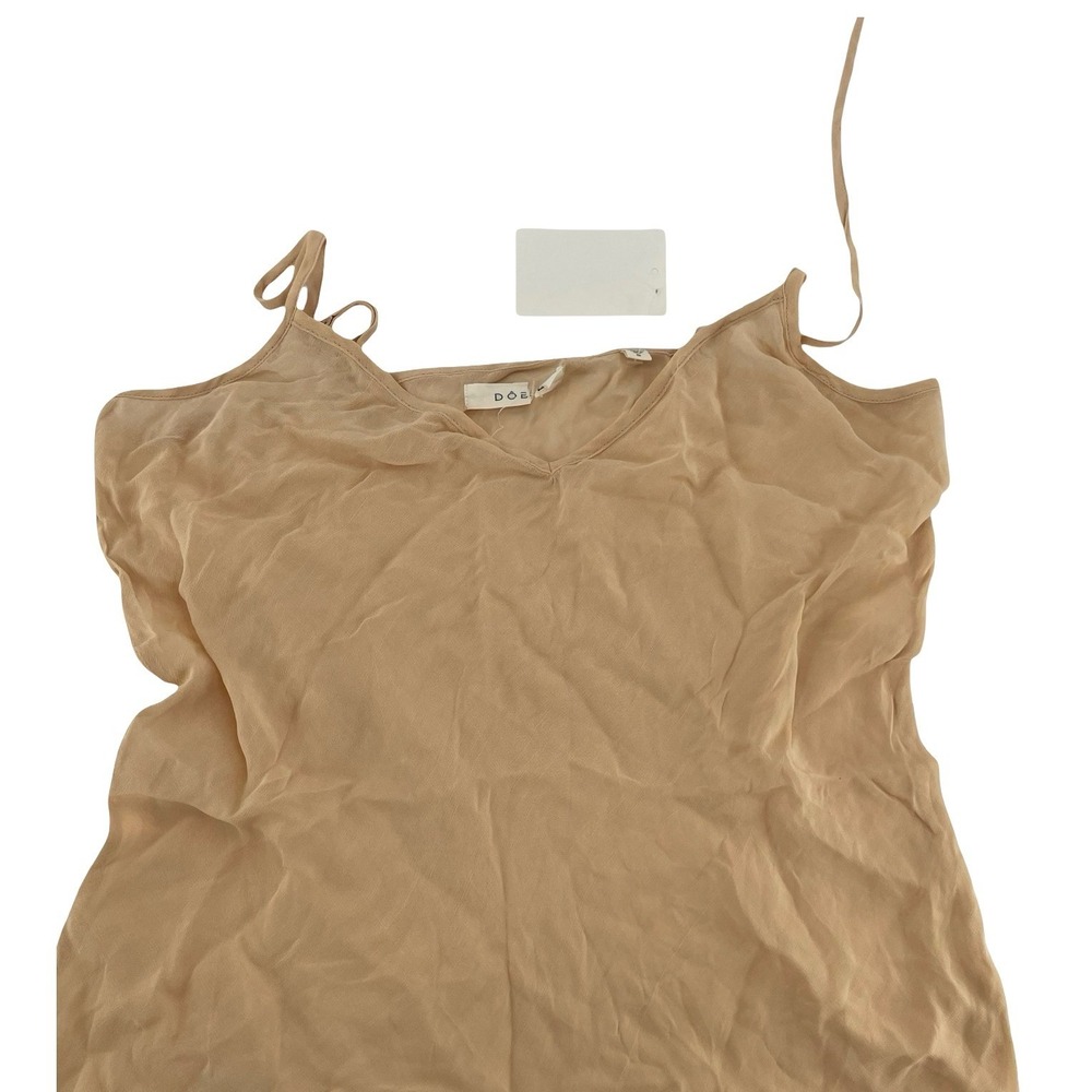 Doen Women's Camisole Tank Top Tan Beige Viscose Small
